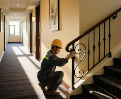 Portaikkokaiteiden huolto